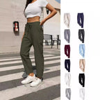 Damen Leichte Chinohose aus atmungsaktivem Leinenmix mit verstellbarem Bund R&B