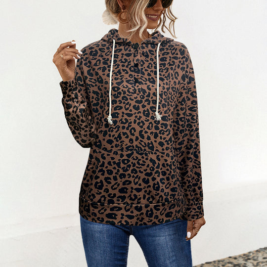Damen Kapuzenpullover mit exklusivem Tiermuster und bequemer Passform R&B