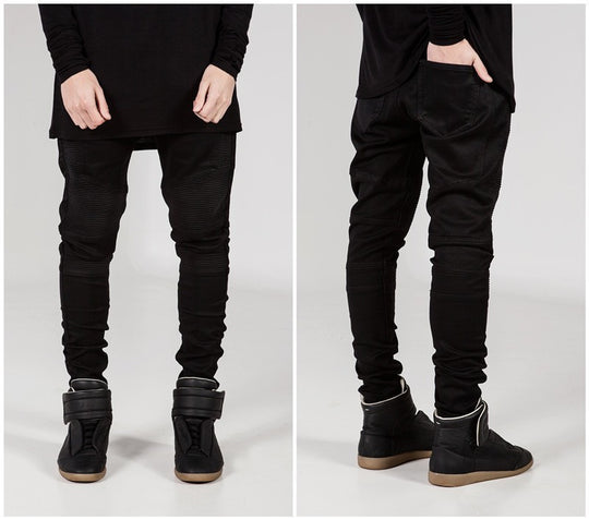 Herren Slim Fit Jeans mit strukturierten Steppnähten R&B