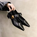 Damen Elegante Slipper mit dekorativem Riemchen und modischem Absatz R&B