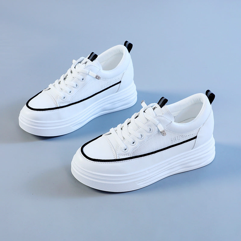 Damen modische Sneakers mit eleganter Plattform und atmungsaktiver Mesh-Oberfläche R&B