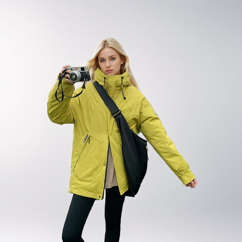 Damen isolierte Funktionsjacke mit hohem Kragen und strategischen Taschen R&B