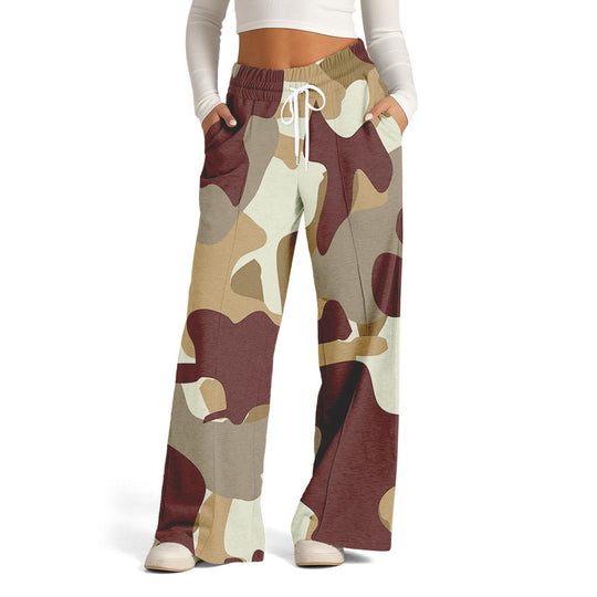 R&B | Camouflage-Jogginghose mit hoher Taille