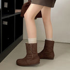 Damen Komfortable Winterboots mit kuscheligem Futter und eleganter Knopfverzierung R&B