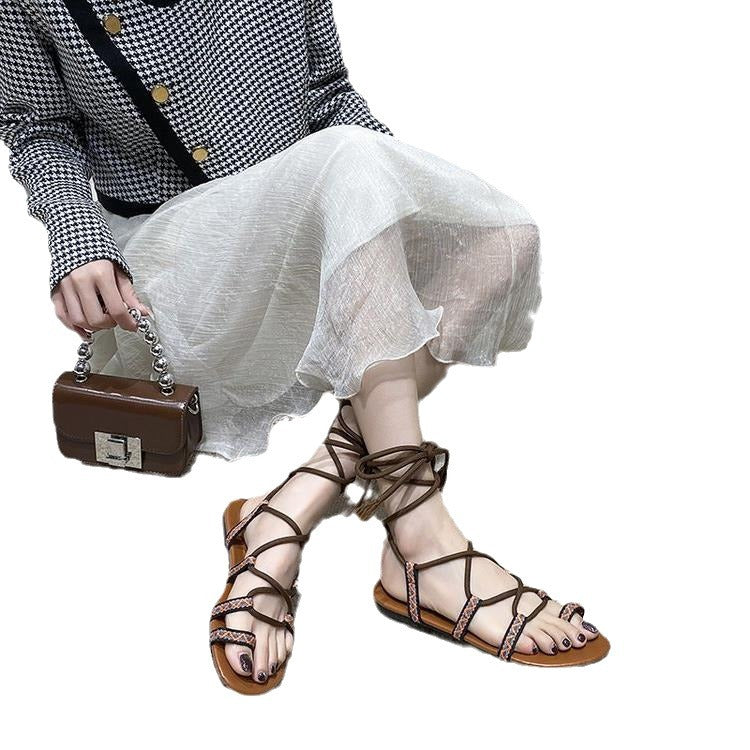 Damen Glamouröse Riemchen-Sandalen mit eleganten Strass-Details R&B