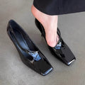 Damen elegante Slingback-Pumps mit glänzender Kappenfront R&B
