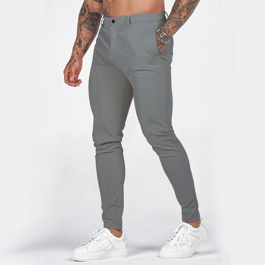Herren Slim-Fit Chinohose mit modernem Design und elastischem Bund R&B
