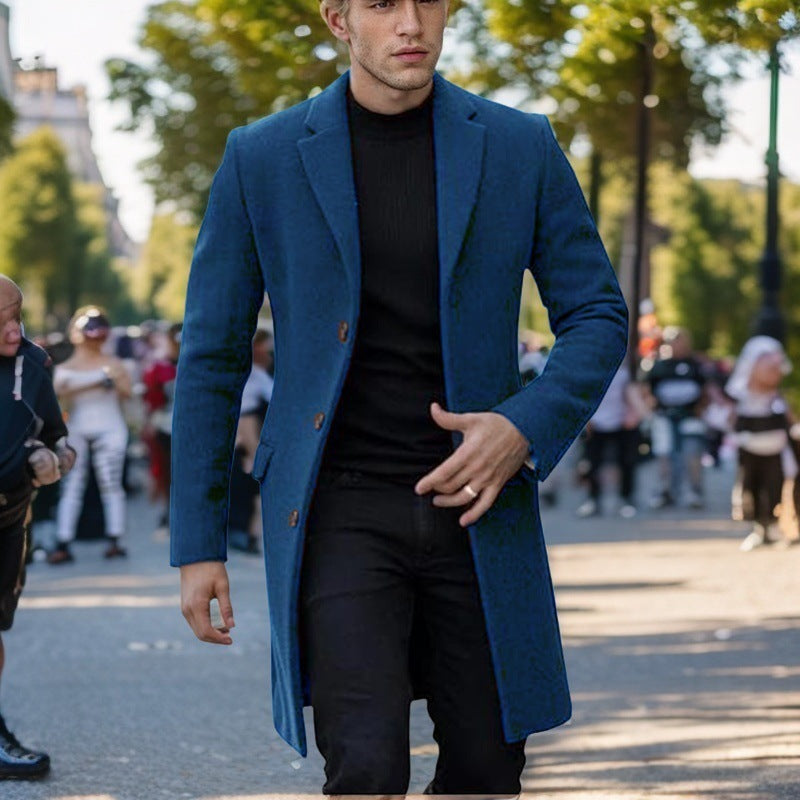 Herren eleganter einfacher Mantel R&B