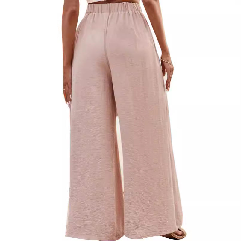 Damen Weite Palazzo-Hose mit hoch geschnittenem Bund und lässigem Schnitt R&B