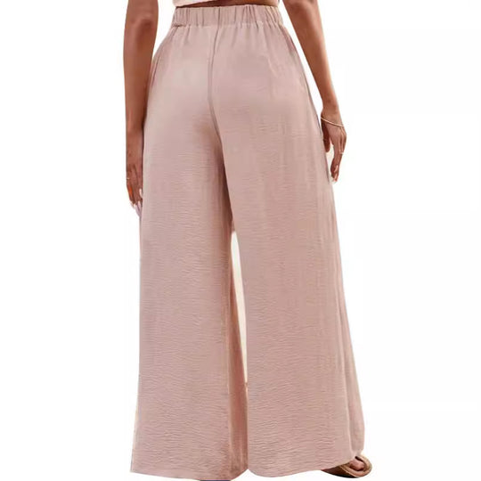 Damen Weite Palazzo-Hose mit hoch geschnittenem Bund und lässigem Schnitt R&B