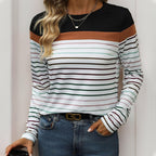 Damen Streifenshirt mit bequemem Schnitt und lässigem Design R&B
