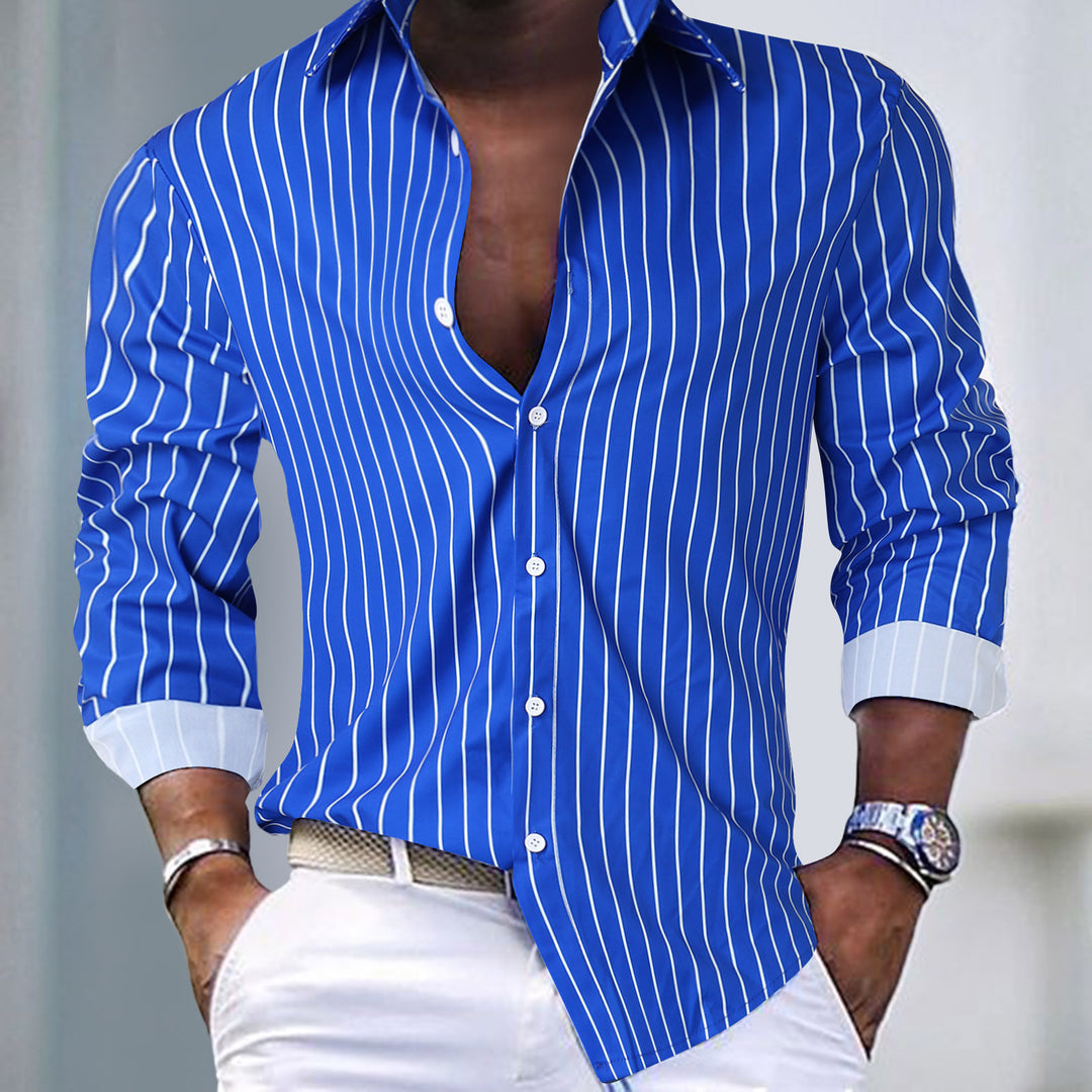 Herren Slim-Fit Hemd mit modernem Streifenmuster R&B