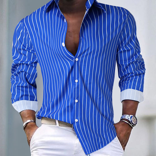 Herren Slim-Fit Hemd mit modernem Streifenmuster R&B