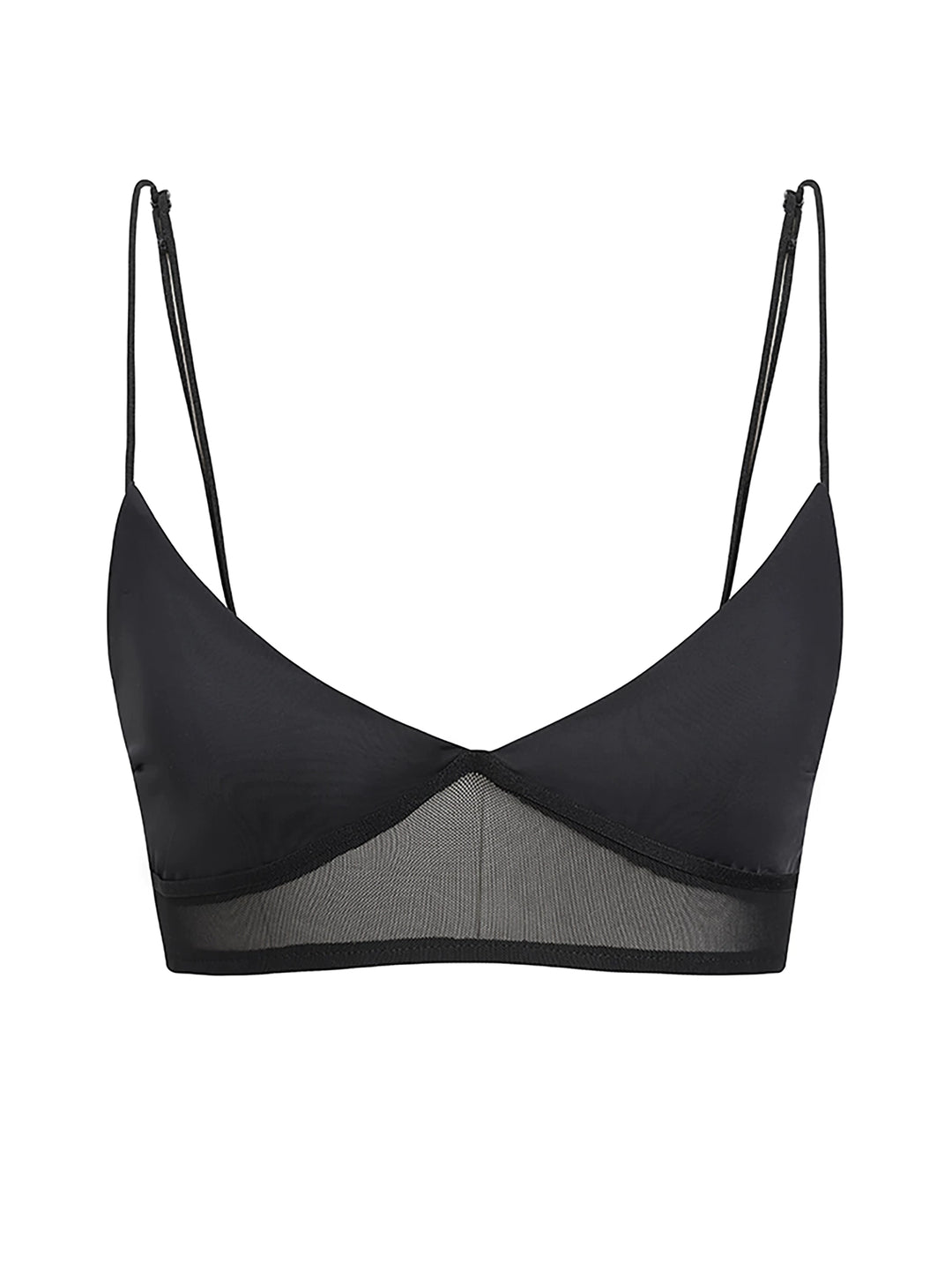 Damen nan bügelloser Soft-BH mit Mesh-Unterbrustband und verstellbaren Spaghettiträgern R&B