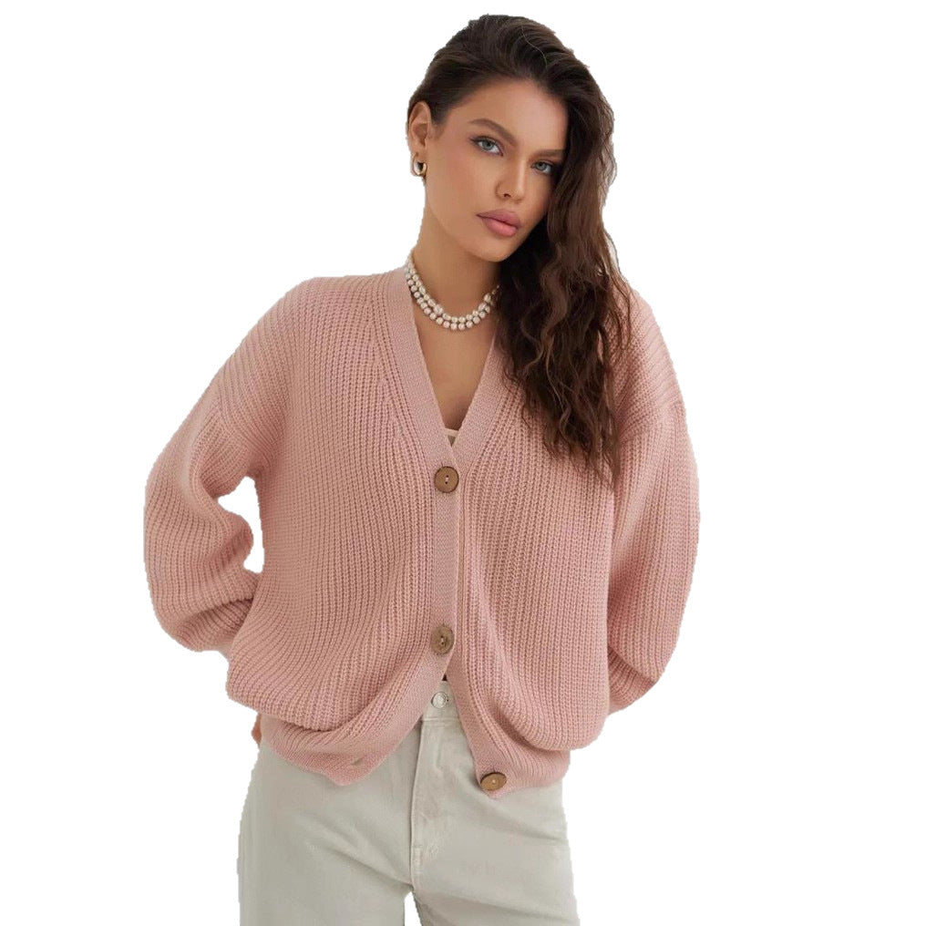 Damen lässiger Strickcardigan R&B