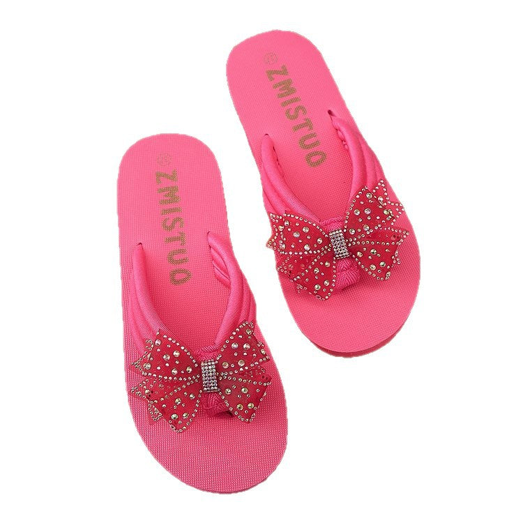 Damen Badesandalen mit elegantem Schleifen-Design und rutschfester Sohle R&B