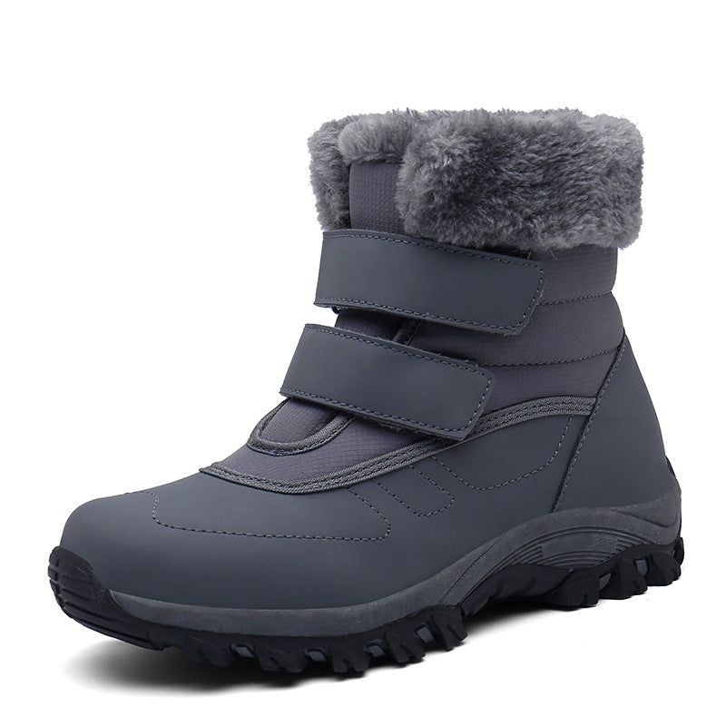 Damen Winterstiefel mit Klettverschluss und Warmfutter R&B