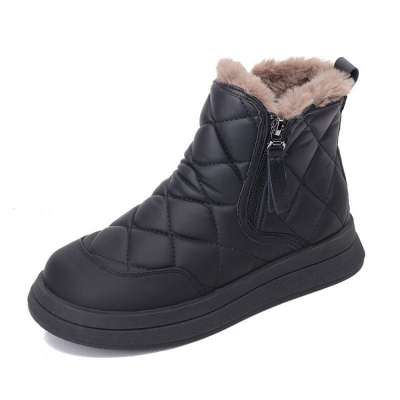 Damen warme Winterstiefel mit isolierender Fütterung und praktischem Reißverschluss R&B