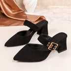 Damen elegante Slipper mit modischem Blockabsatz R&B