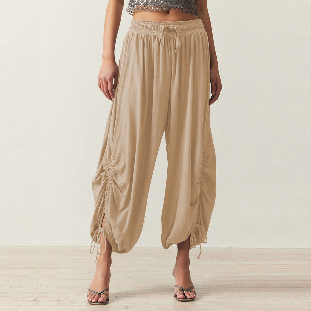 Damen Bequeme Haremshose mit raffinierten Rüschendetails R&B