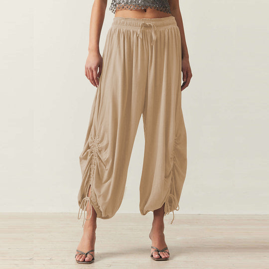 Damen Bequeme Haremshose mit raffinierten Rüschendetails R&B