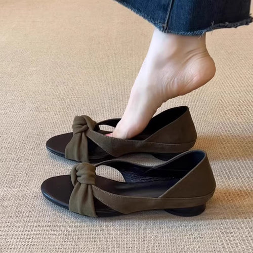 Damen Slingback-Ballerinas mit zierlichem Knotendetail und komfortabler Absatzhöhe R&B