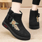 Damen Elegante und bequeme Winterstiefel mit floraler Stickerei R&B