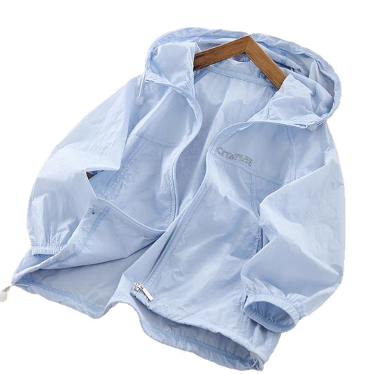 Damen nan ultraleichte Windjacke mit Kapuze und elastischen Bündchen  R&B