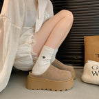 Damen Komfort Clogs mit dickem Plateau und weichem Obermaterial R&B