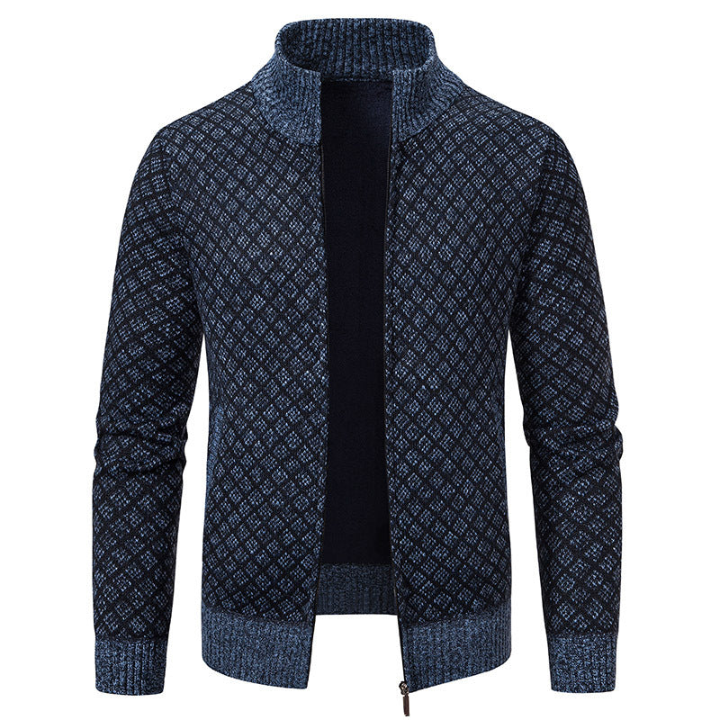 Herren modische Strickjacke mit hohem Kragen und elegantem Design R&B