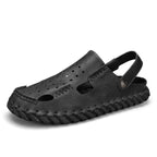 Damen Leder Sandalen mit atmungsaktiven Öffnungen von R&B