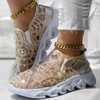 Damen Atmungsaktive und modische Slip-On Sneakers