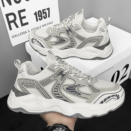 Damen Sportliche Mesh-Sneaker mit atmungsaktiver Struktur und gepolsterter Sohle R&B