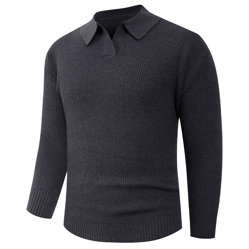Herren lässiger Pullover mit modernem Kragen R&B