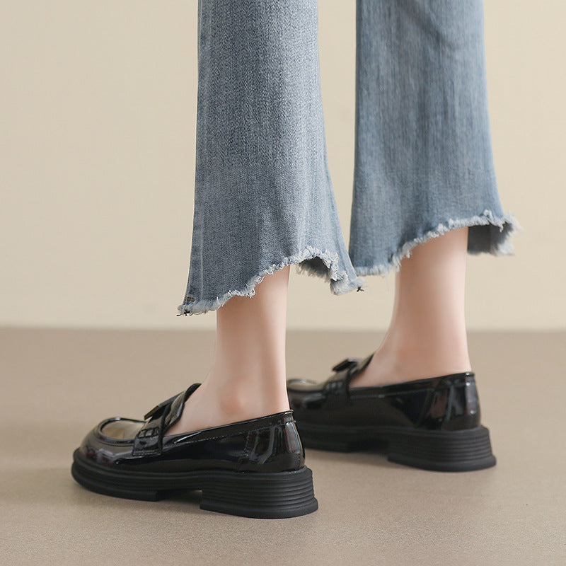 Damen elegante Mokassins mit praktischer Schnallenverzierung