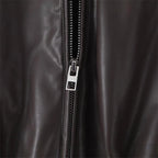 Damen cropped Kunstlederjacke mit praktischen Taschen und Gummibund R&B