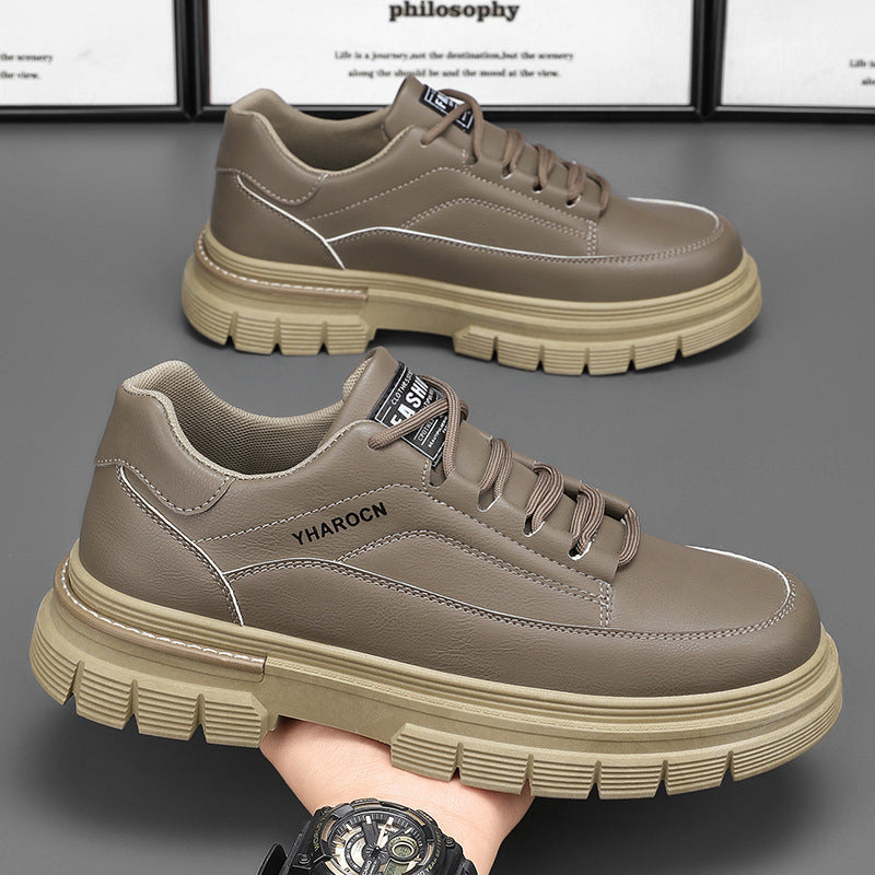 Damen Sportliche Ledersneaker mit dämpfendem Profil und rutschfester Sohle