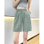 Damen lässige Shorts mit elastischem Bund und seitlichen Eingrifftaschen