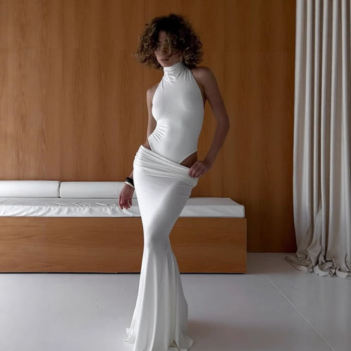 Damen Elegantes Wickelkleid mit hochgeschlossenem Kragen und figurbetontem Schnitt R&B