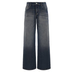 Damenweite Denim-Jeans im lässigen Chino-Stil mit hohem Bund R&B