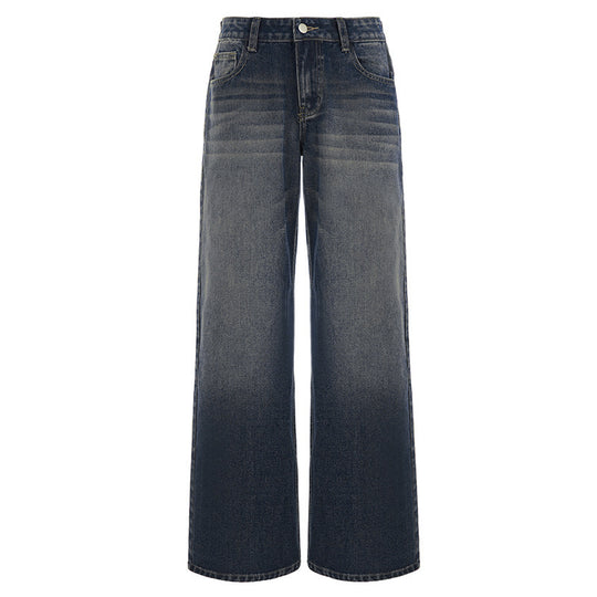 Damenweite Denim-Jeans im lässigen Chino-Stil mit hohem Bund R&B