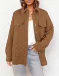 Damen Steppjacke mit Knopfleiste und Taschen R&B