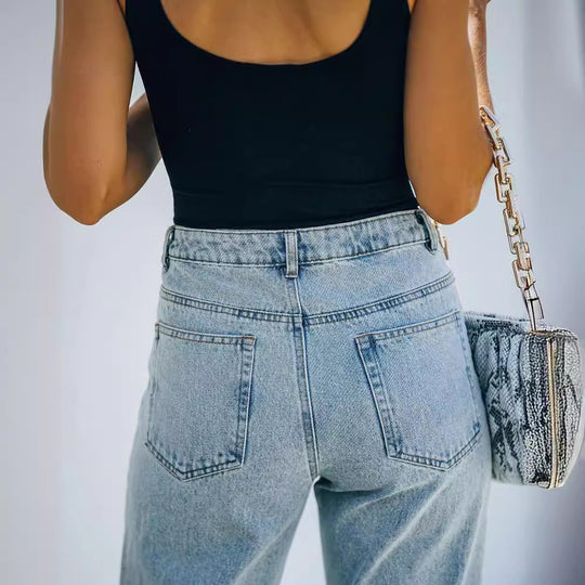 Damen Weite Jeanshose R&B