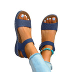 Damen Komfortable Sandalen mit verstellbarem Riemen und rutschfester Sohle R&B