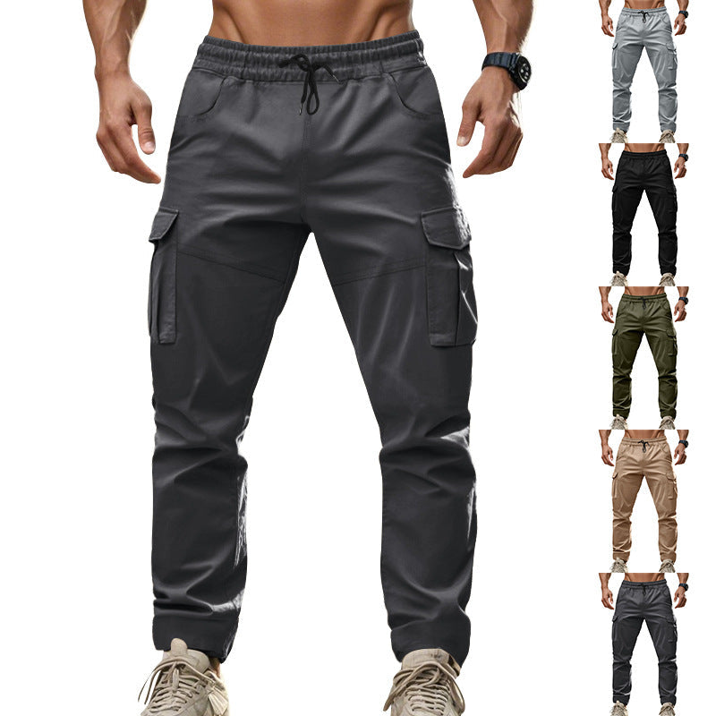 Herren Cargo-Hose mit funktionalen Seitentaschen und elastischem Bund R&B