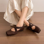 Damen Ballerinas mit gepolsterter Innensohle und elastischem Riemen R&B