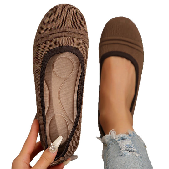 Damen Komfortable Ballerinas aus atmungsaktivem Textilmaterial R&B