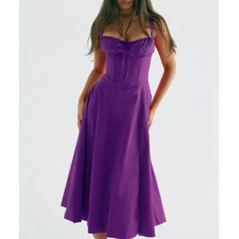 Damen Maxikleid mit floralem Design und elegantem Schlitz R&B