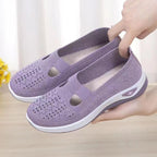 Damen Slip-On Sneakers mit atmungsaktivem Strick-Obermaterial und flexibler Sohle R&B