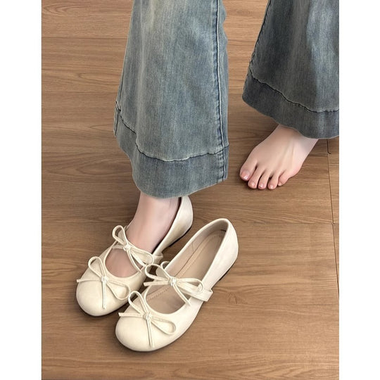 Damen Elegante Ballerinas mit verspieltem Schleifen-Design Heidi Mode